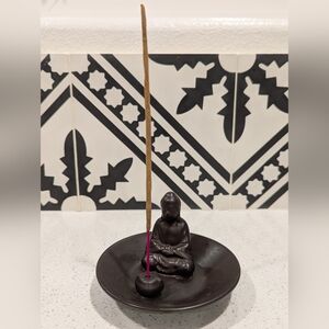 Dark Brown Buddha Incense Holder